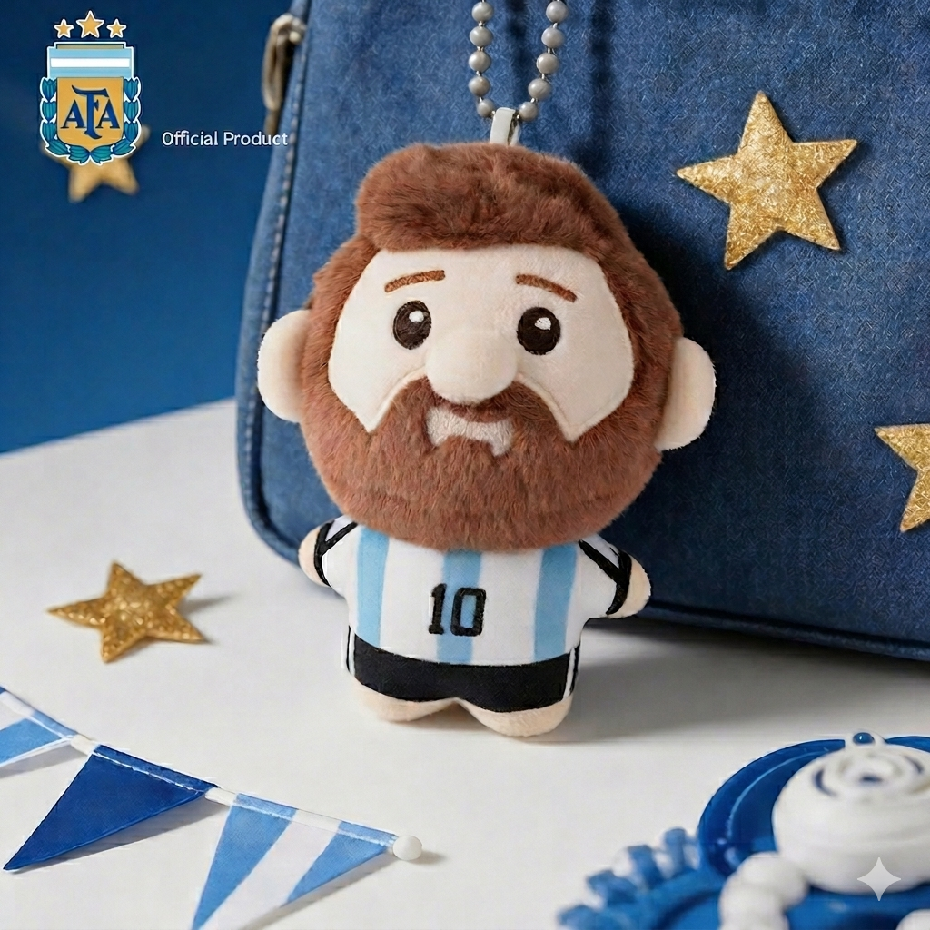 Argentina AFA Messi No.10 Chibi Plush Charm